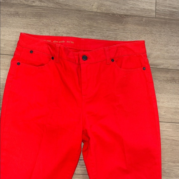 Talbots Signature Bright orange slim Ankle Jeans size 10/30 NWOT - Picture 5 of 7